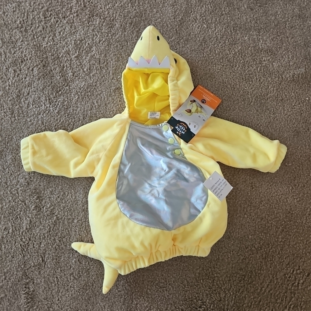 Baby Shark Yellow Plush Costume Infant Pullover NEW